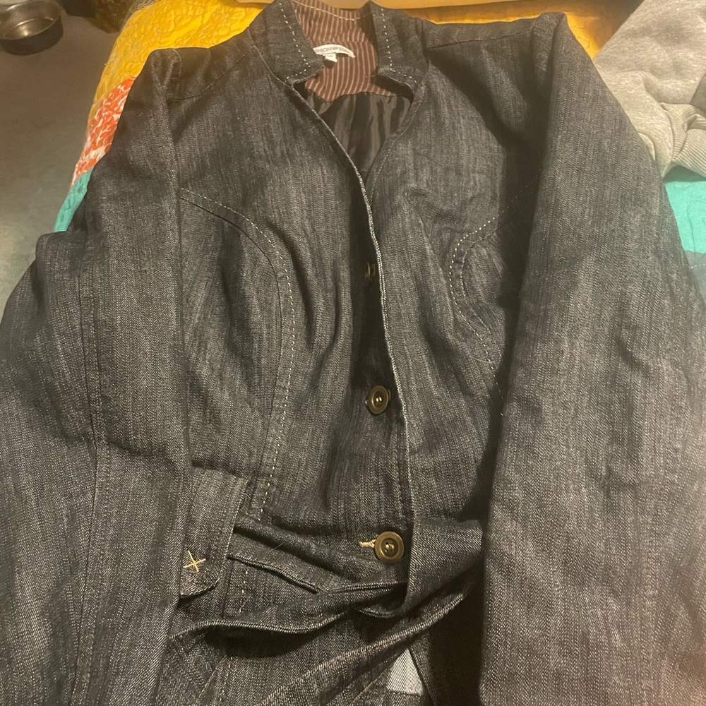 Dark wash dressy Jean jacket